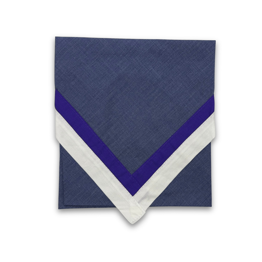 Adult Necker with Double Trim - Denim Grey/Purple/White
