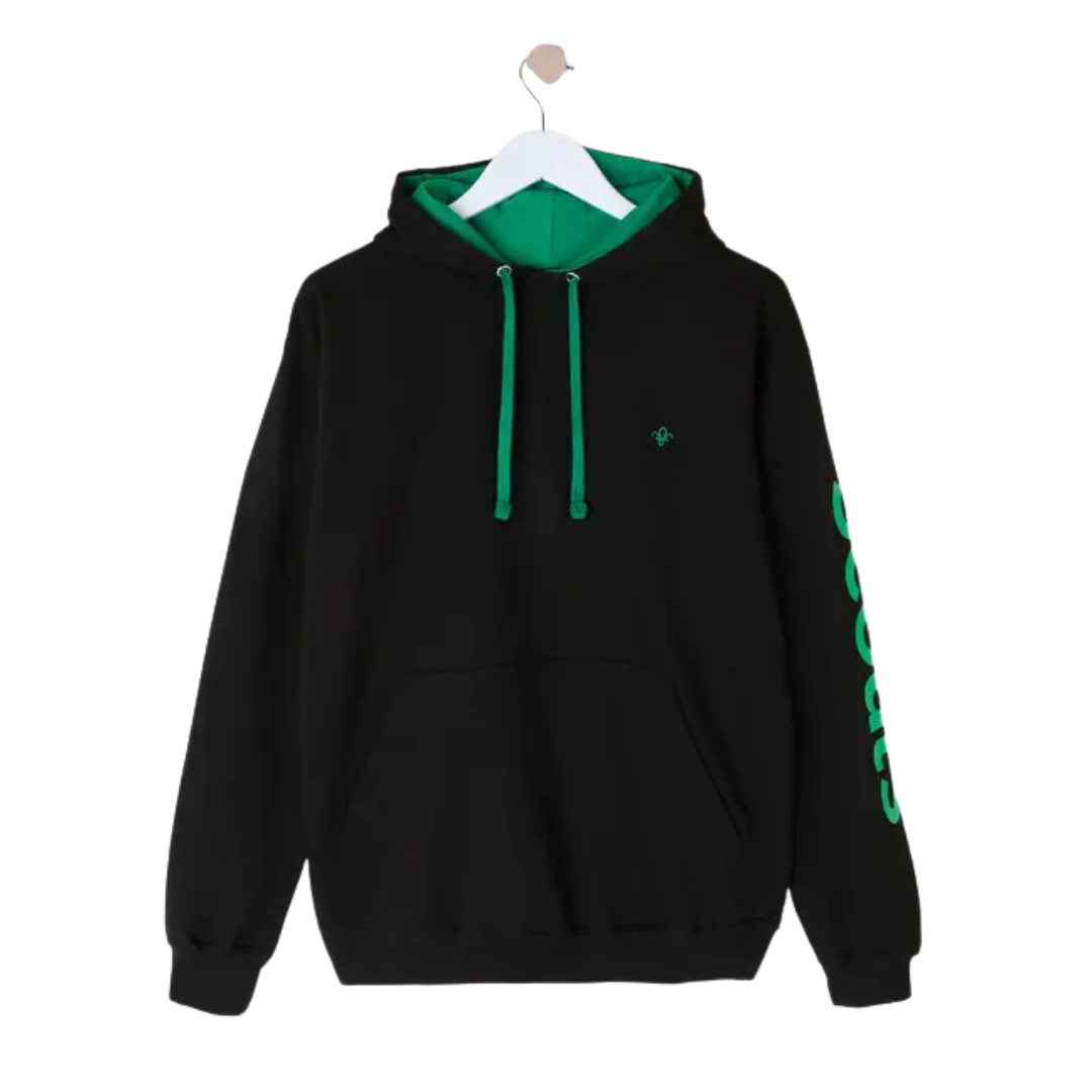 Scouts Fleur de Lis Bold Contrast Hoodie - Black/Green