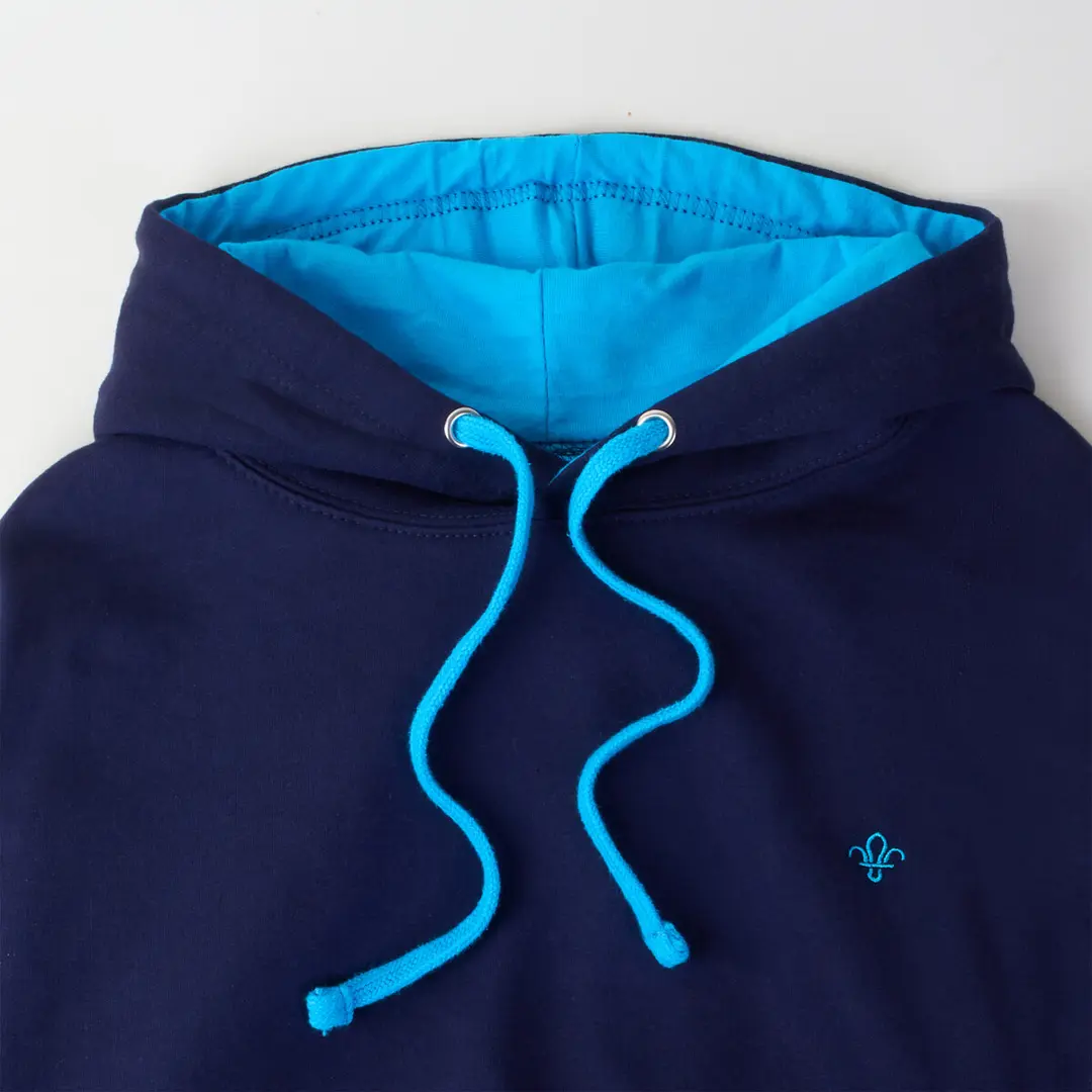 Scouts Fleur de Lis Bold Contrast Hoodie - Navy/Blue