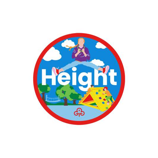 Rainbows height adventure woven badge