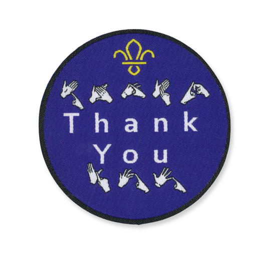 Scouts Thank You Sign Language Blanket Badge
