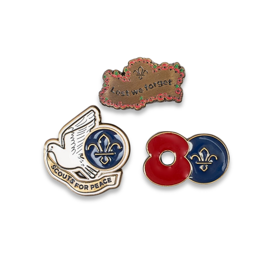 Poppy & Scouts Set of 3 Pin Badges