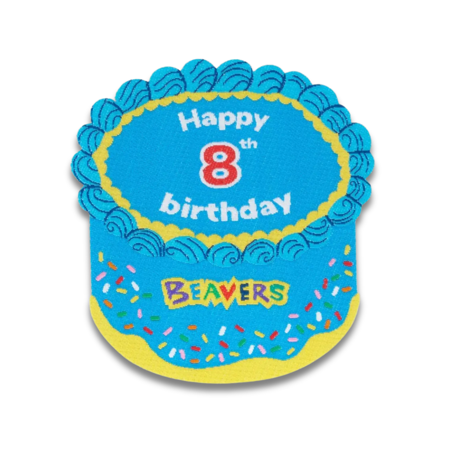 Beavers Happy 8th Birthday Blanket Badge
