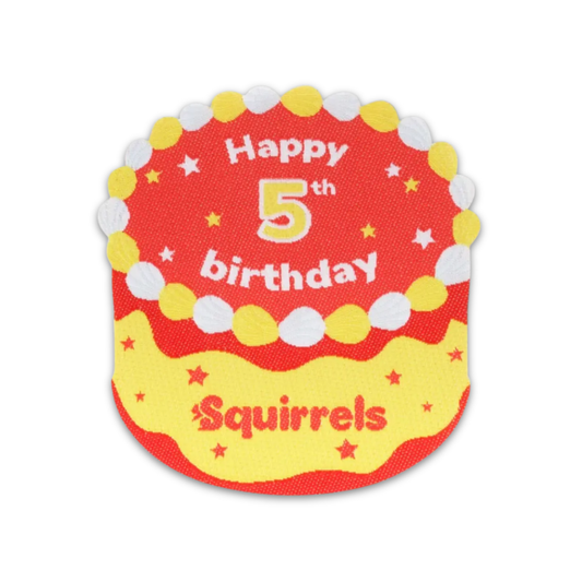 Squirrels Happy 5th Birthday Blanket Badge