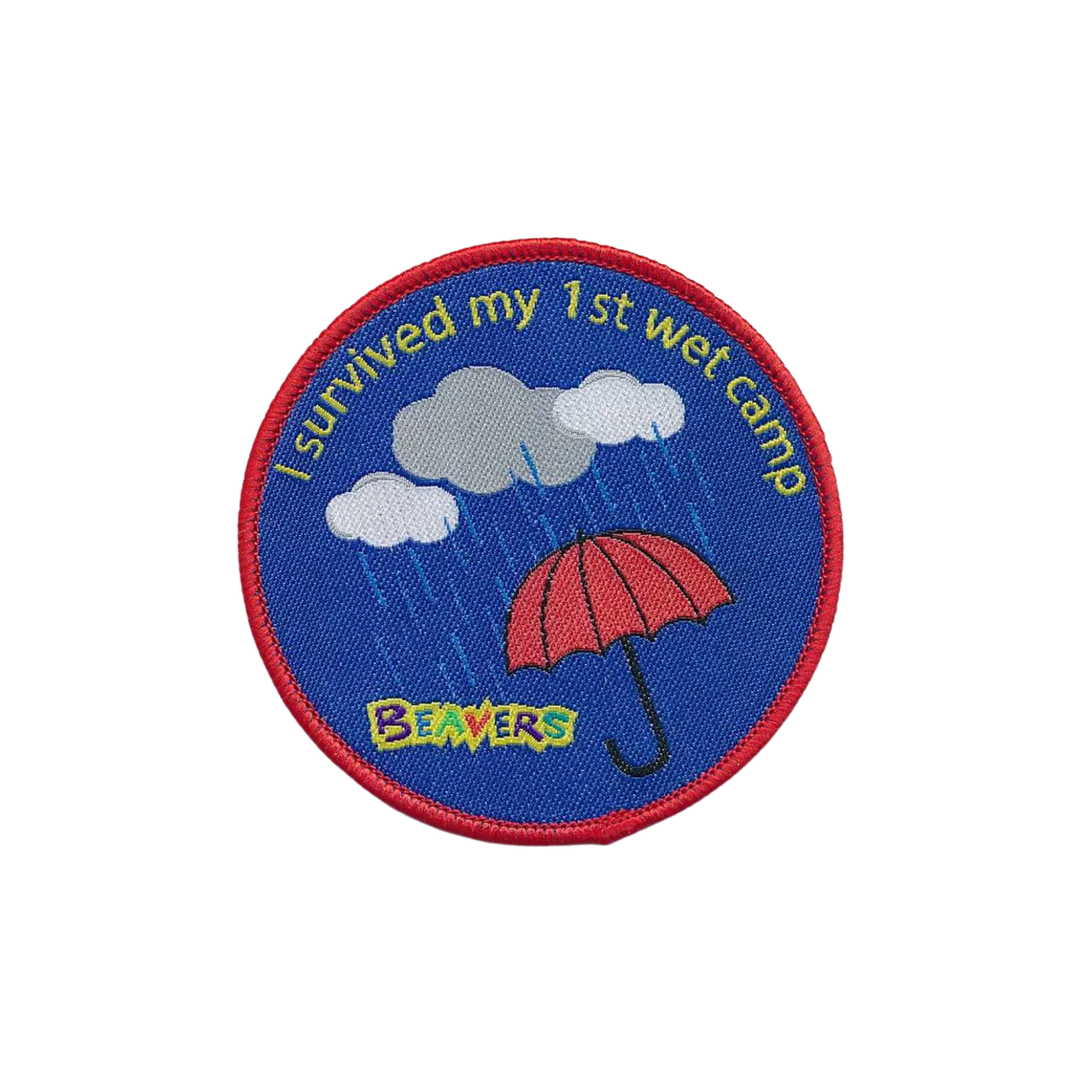 Beaver Scouts I survived my 1st wet camp blanket badge