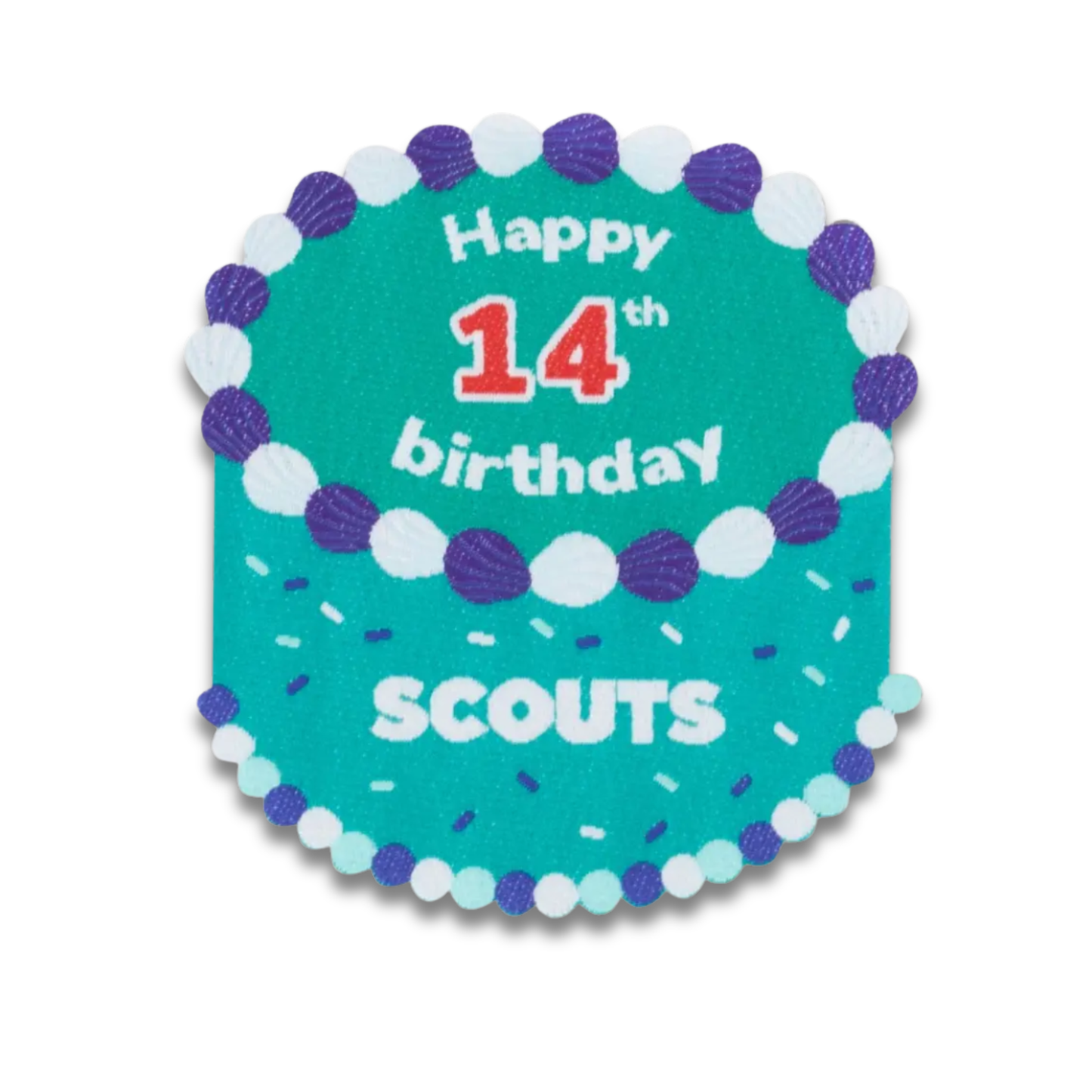 Scouts Happy 14th Birthday Blanket Badge