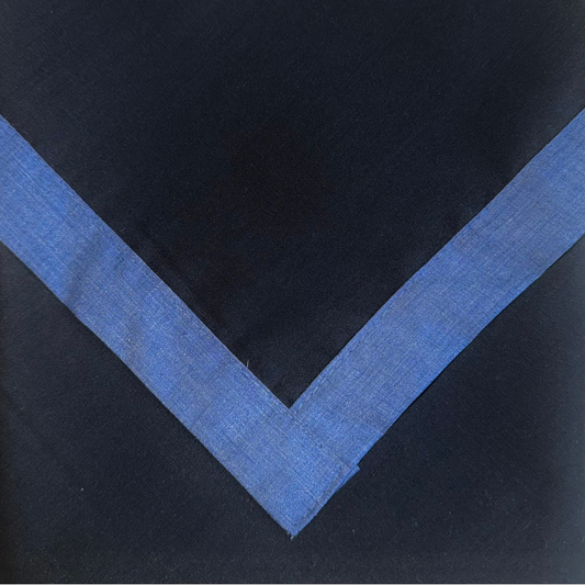 Adult Necker with Trim - Black / Hyacinth (denim grey)