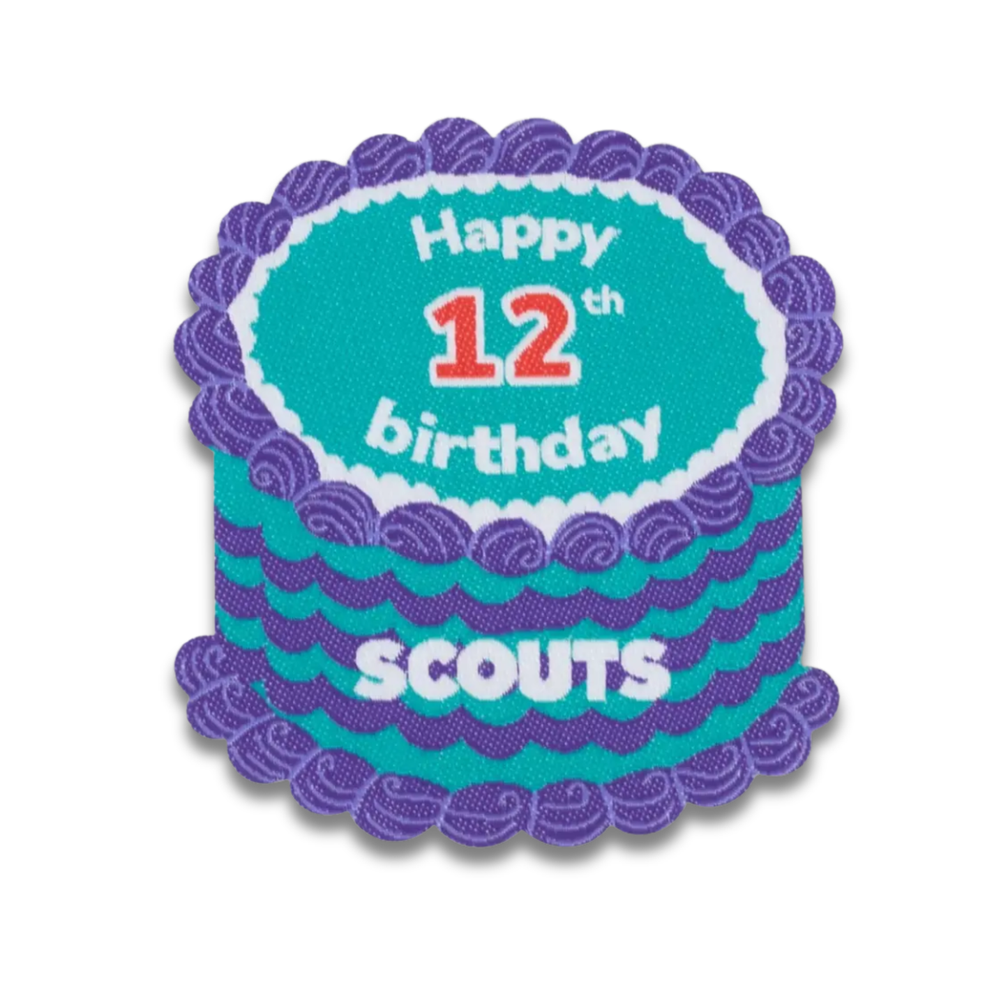 Scouts Happy 12th Birthday Blanket Badge