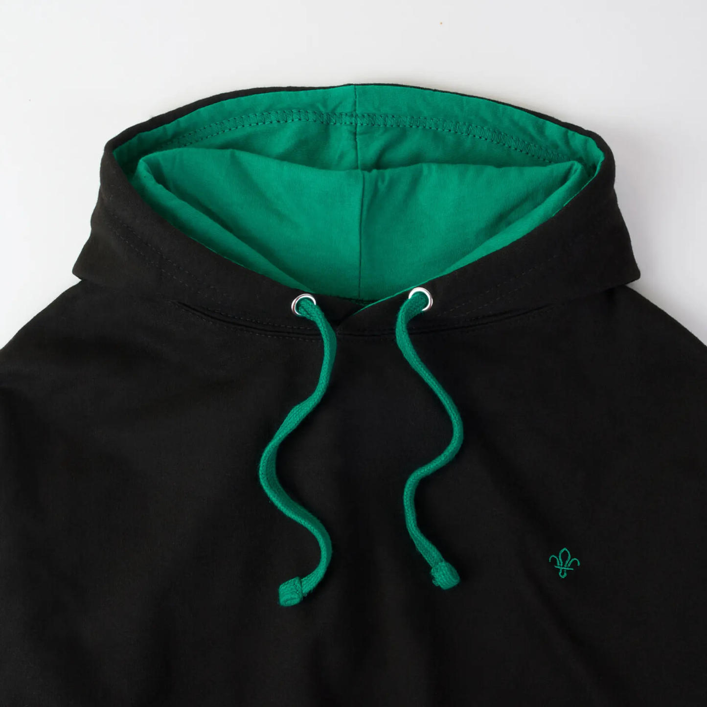 Scouts Fleur de Lis Bold Contrast Hoodie - Black/Green