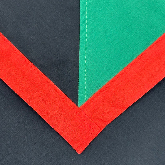 Adult Necker Half and Half With Trim - Black / Emerald / Scarlet