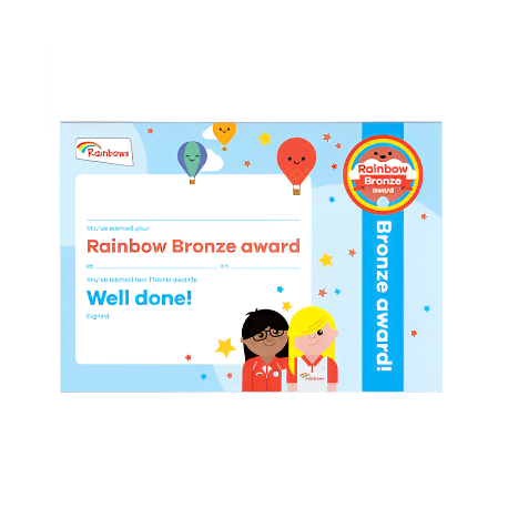 Bronze award certificate - Rainbows