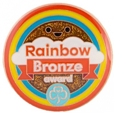 Bronze award - Rainbows metal badge
