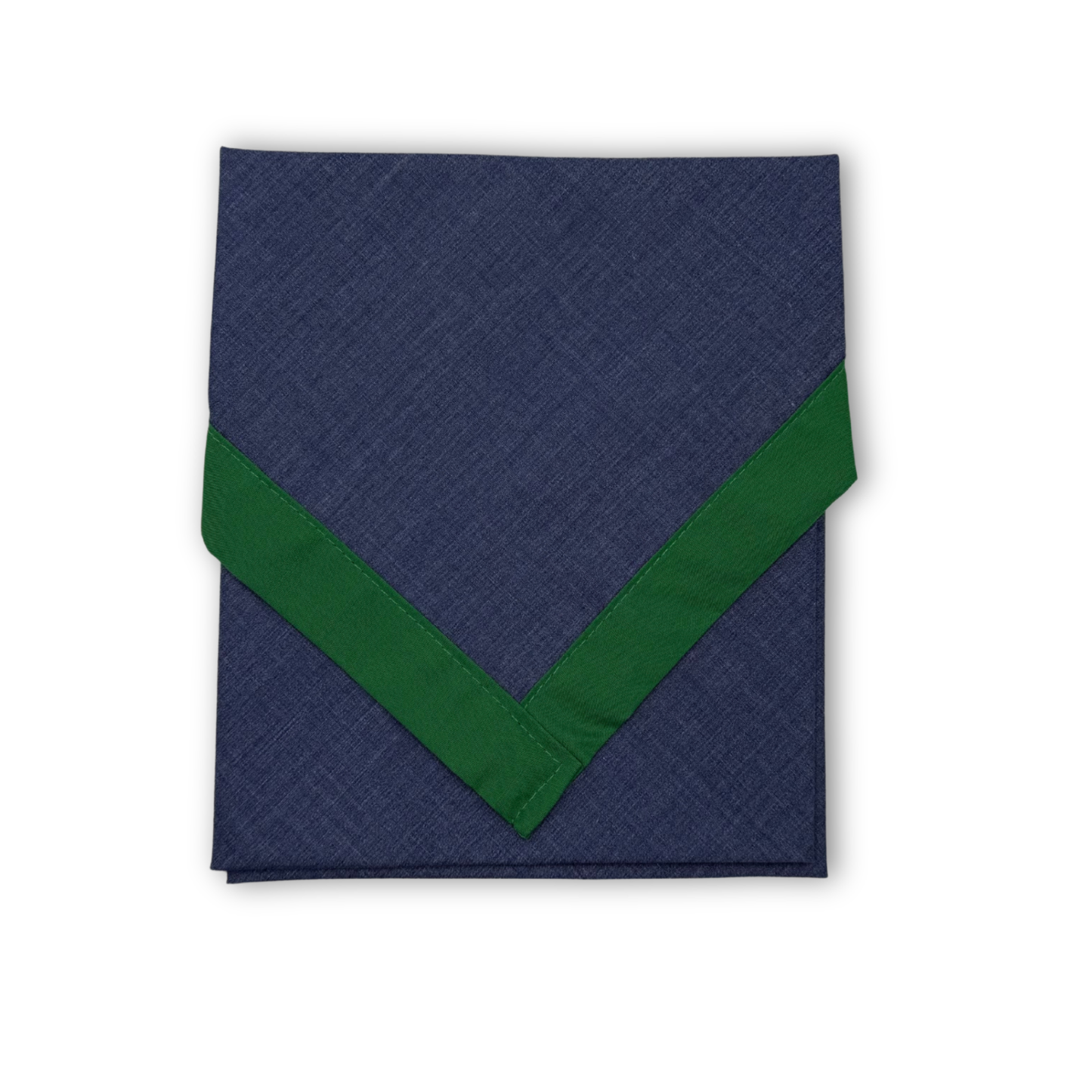 Child Necker with Trim - Denim Grey/Emerald Trim