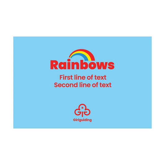 Personalised Rainbows one-person-carry flag