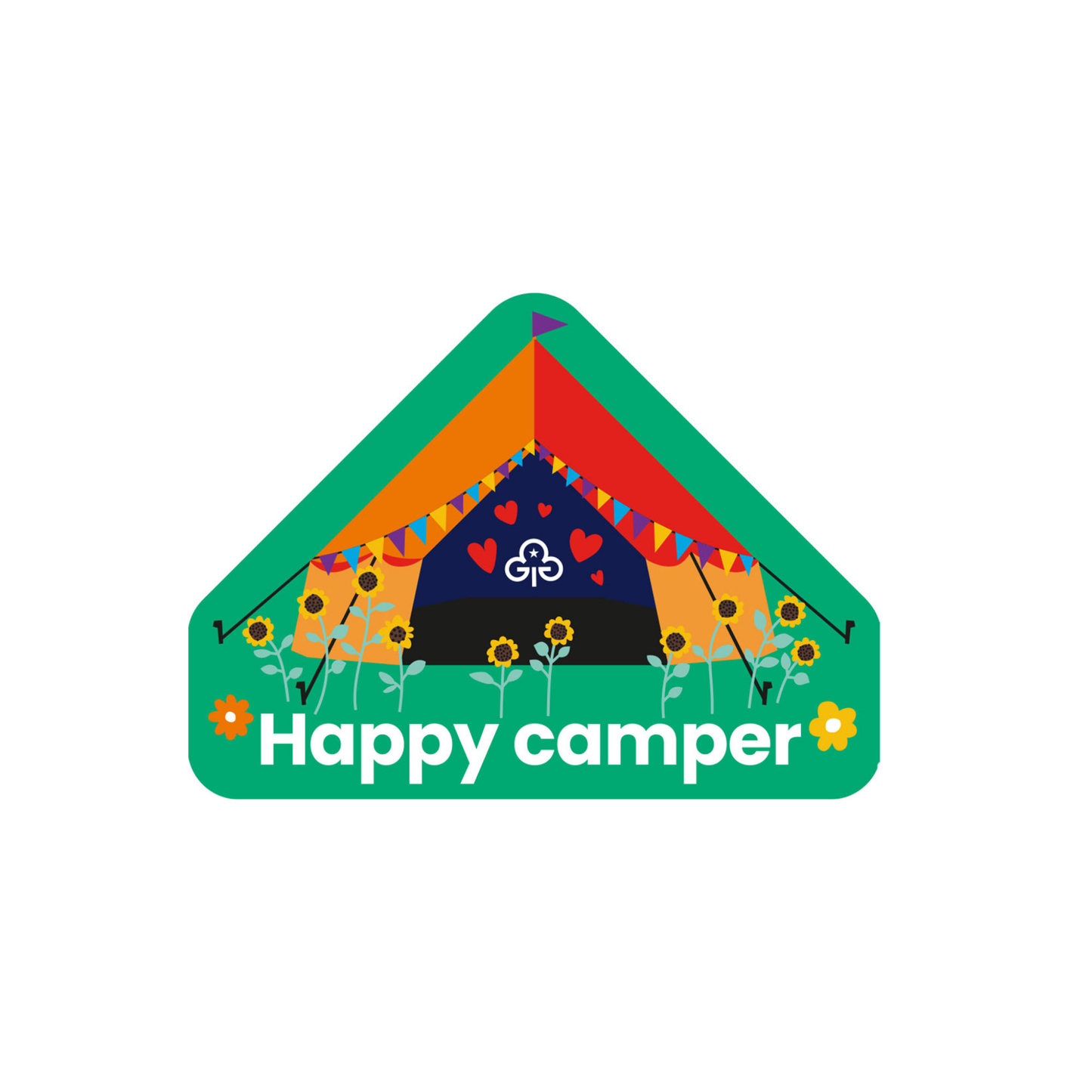 Happy Camper woven badge