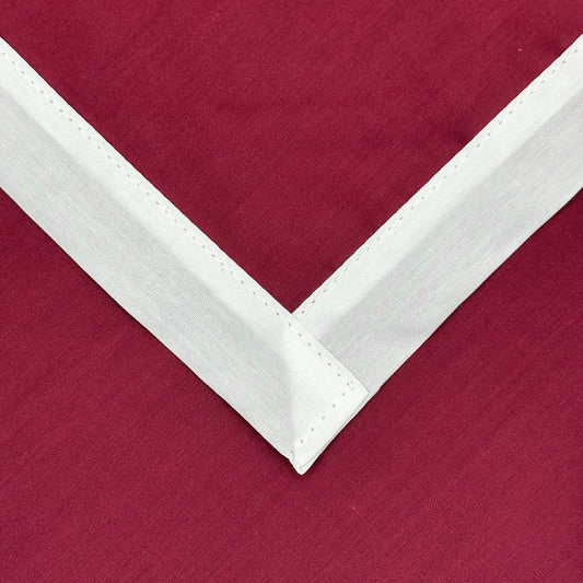 Adult Necker with Trim - Maroon / White