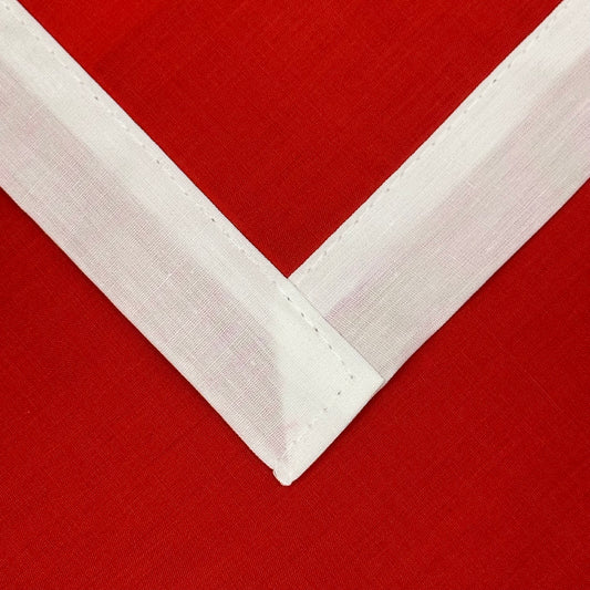 Adult Necker with Trim - Scarlet / White