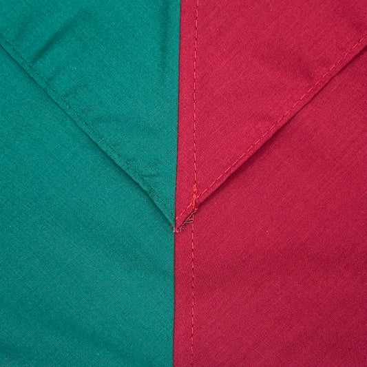Adult Necker Half and Half - Scout Green / Crimson
