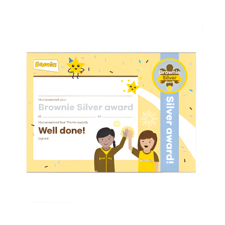 Silver award certificate - Brownies