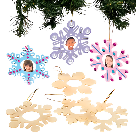 Snowflake Photo decoration (wooden)